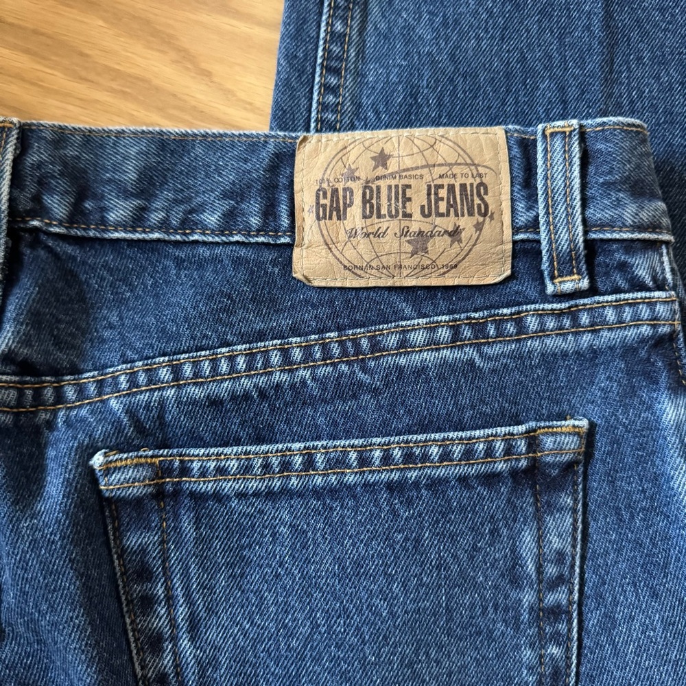 Vintage GAP Denim low rise Jeans in Deep Blue wash size 12